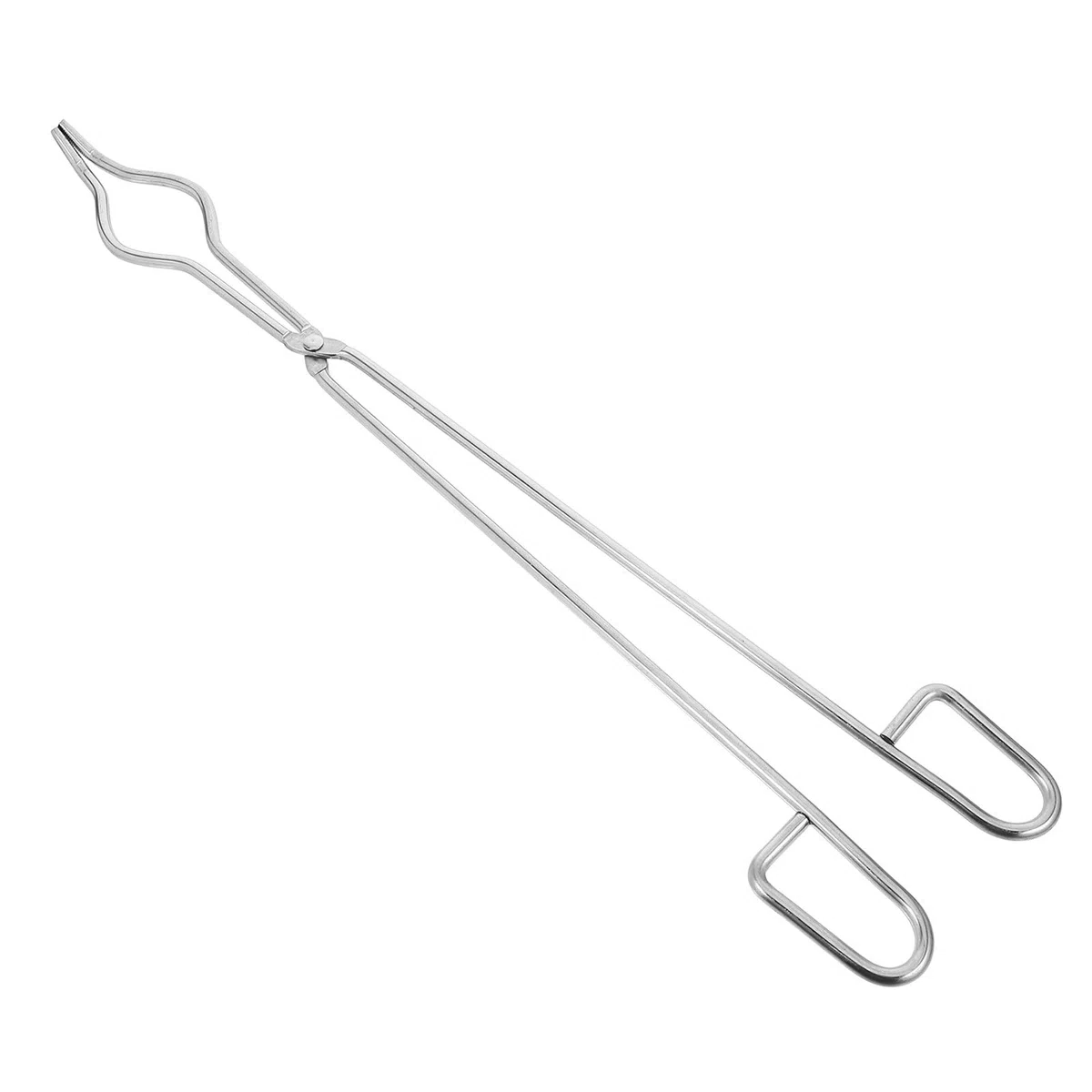 Pinza per Crogioli in Acciaio Inossidabile 50 Cm Becco, Morsetto per Crogioli da Laboratorio Resistente Alte Temperature, Strumento di Fusione Metalli per Uso Professionale
