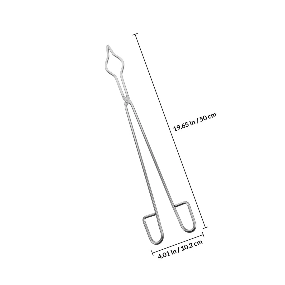 Pinza per Crogioli in Acciaio Inossidabile 50 Cm Becco, Morsetto per Crogioli da Laboratorio Resistente Alte Temperature, Strumento di Fusione Metalli per Uso Professionale