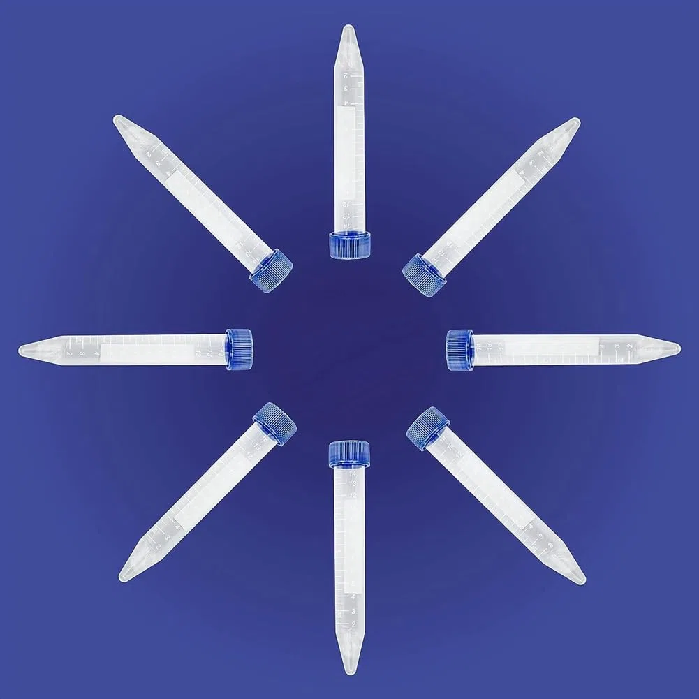 Provette per Centrifuga Autoportanti da 50 Ml, [Confezione da 50] Provette in Plastica con Tappi A Vite, Provette Sterili da 50 Ml con Coperchi Durevoli