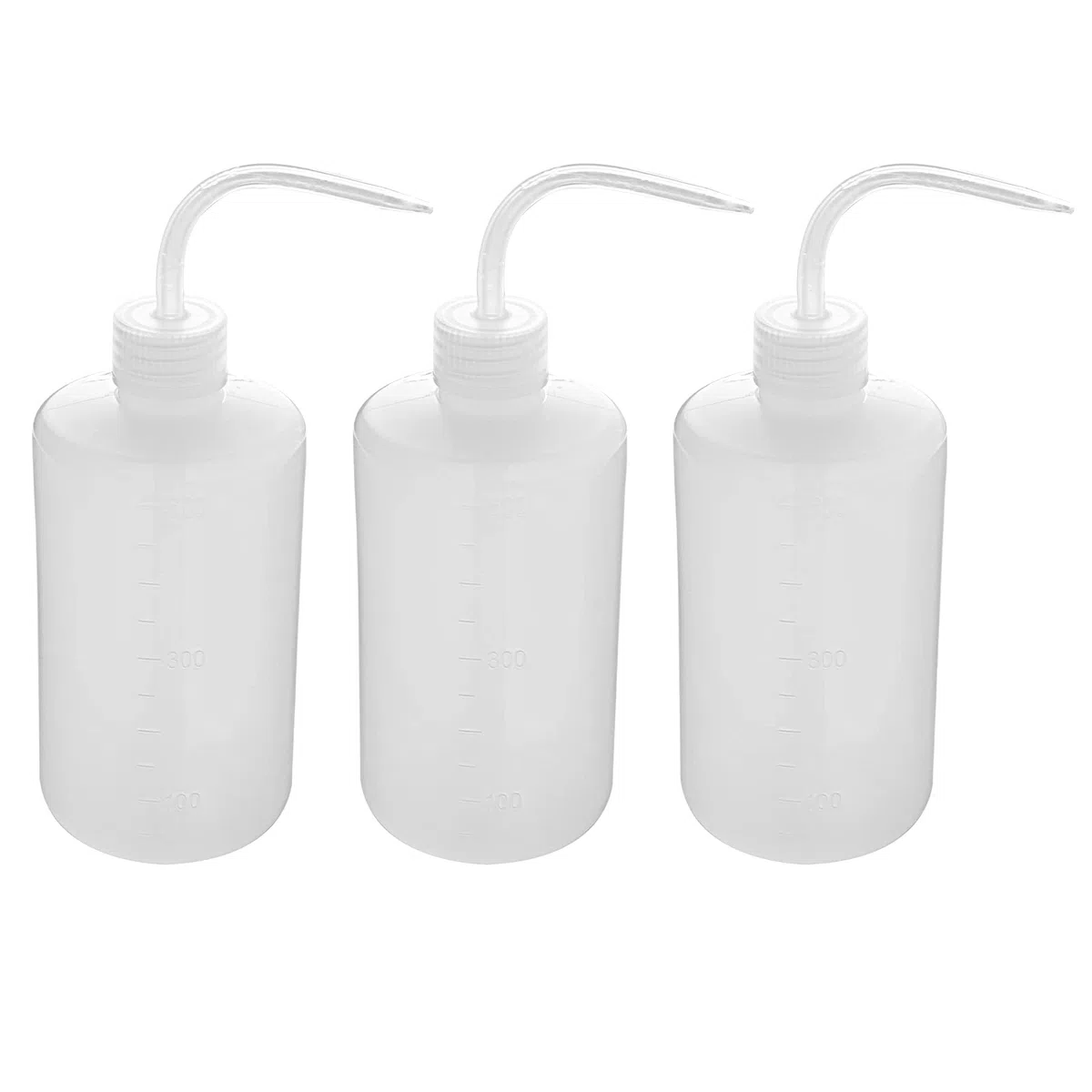 Bottiglia di plastica spremibile, 500 ml, 16 oz, bottiglia di sicurezza per innaffiare le ciglia, con etichette in scala per la pulizia medica delle piante grasse (confezione da 3)