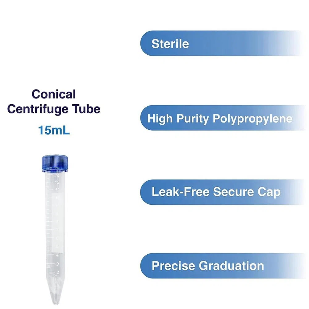 Provette per Centrifuga Autoportanti da 50 Ml, [Confezione da 50] Provette in Plastica con Tappi A Vite, Provette Sterili da 50 Ml con Coperchi Durevoli